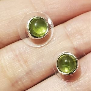 (30% off bundle on 2+ items) Peridot sterling silver earrings